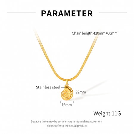 Colier inox cu melc de mare [10]