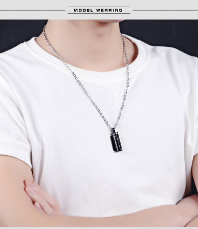 Colier inox cu mesaj "love devotion" 55 cm [1]