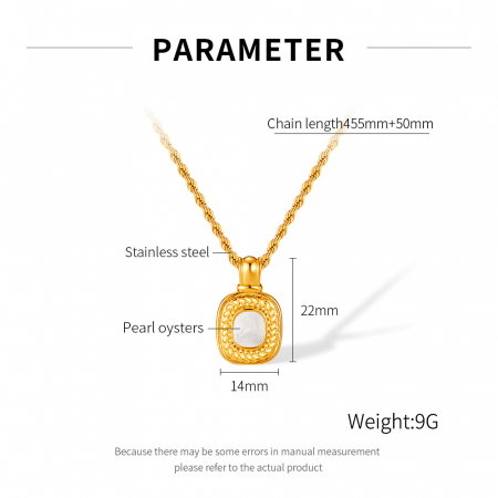 Colier inox cu pandantiv si Abalone [8]