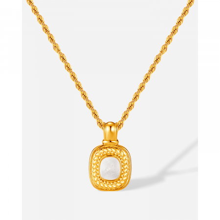 Colier inox cu pandantiv si Abalone [14]