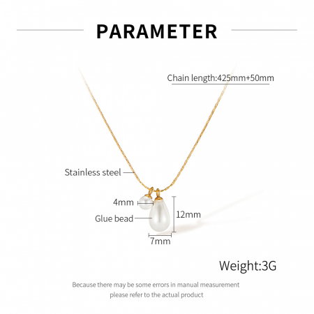 Colier inox cu perle [6]