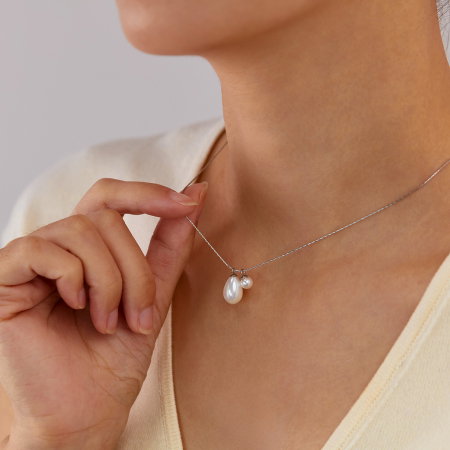 Colier inox cu perle [1]