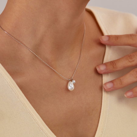 Colier inox cu perle [3]
