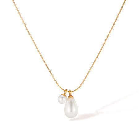 Colier inox cu perle