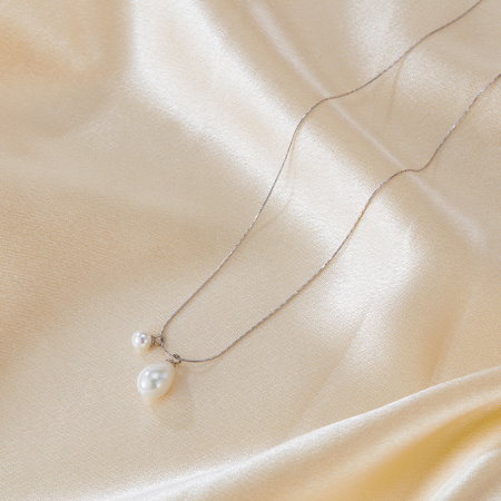 Colier inox cu perle [2]