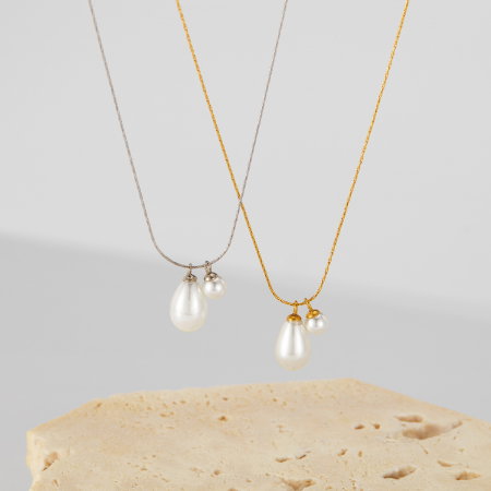 Colier inox cu perle [7]