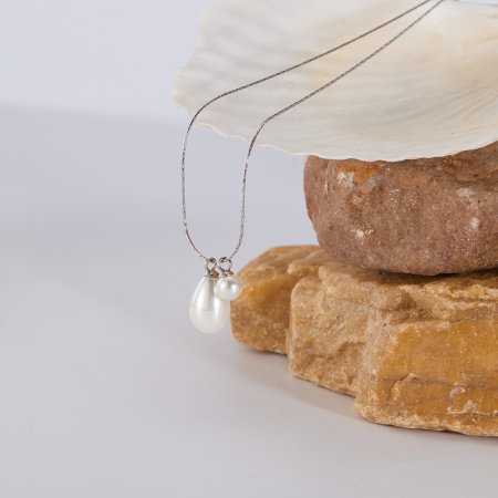 Colier inox cu perle [4]