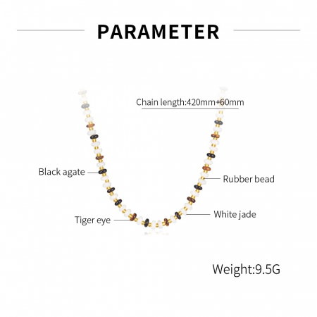 Colier inox cu pietre semipretioase [8]