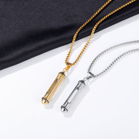 Colier inox cu recipient 55 cm [10]