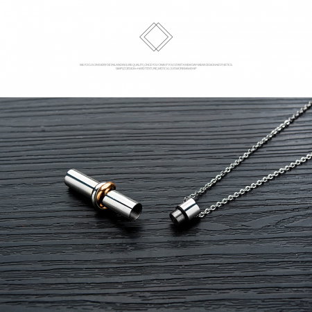 Colier inox cu recipient cilindric [3]