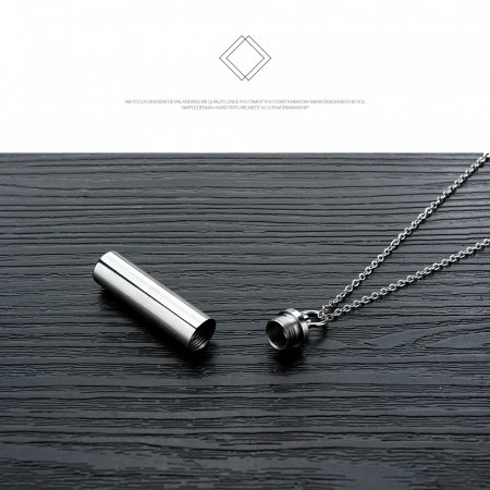 Colier inox cu recipient cilindric [4]