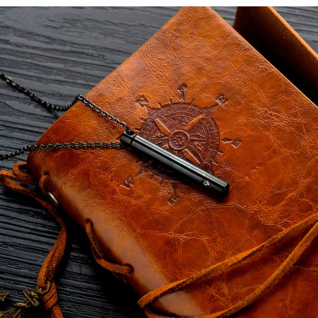 Colier inox cu recipient cilindric [2]