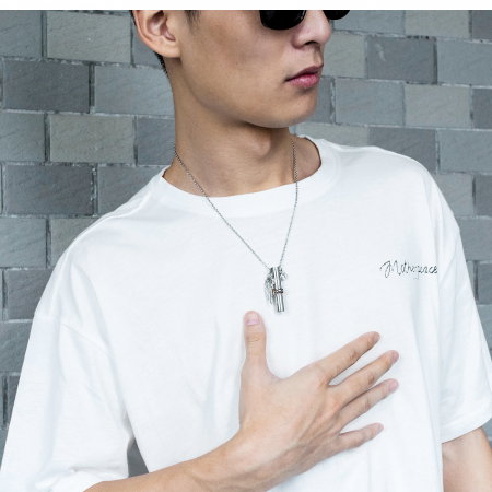 Colier inox cu recipient cilindric [5]