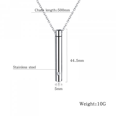 Colier inox cu recipient cilindric [4]