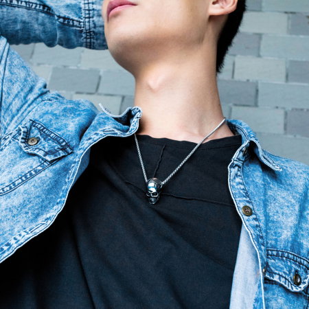 Colier inox cu craniu [1]