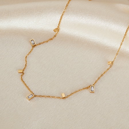 Colier inox cu zirconii [13]