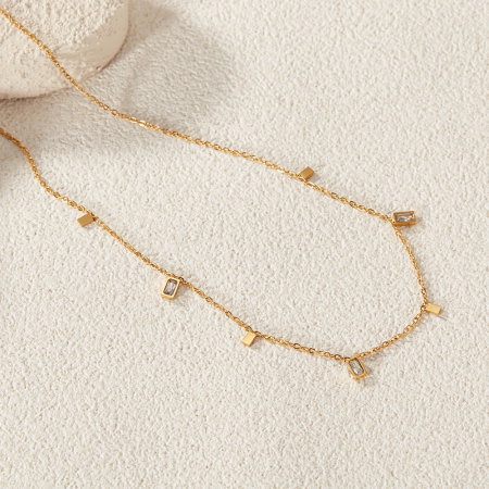 Colier inox cu zirconii [8]