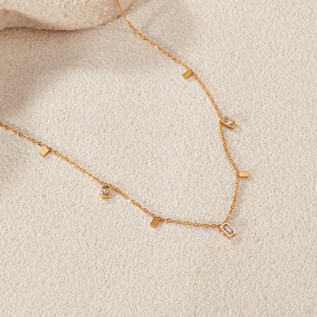 Colier inox cu zirconii [2]