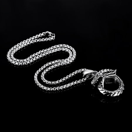 Colier inox dragon 60 cm [2]