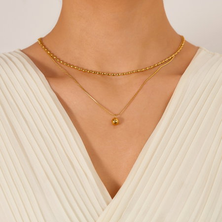 Colier inox dublu minimalist [13]