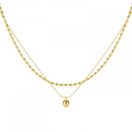 Colier inox dublu minimalist