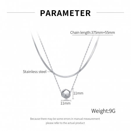 Colier inox dublu minimalist [9]