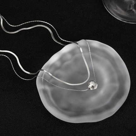 Colier inox dublu minimalist [8]
