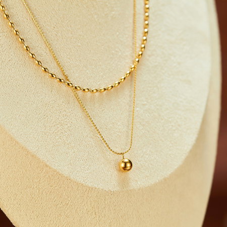 Colier inox dublu minimalist [9]