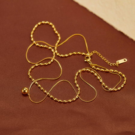 Colier inox dublu minimalist [8]