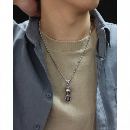Colier inox extraterestru 70 cm [5]