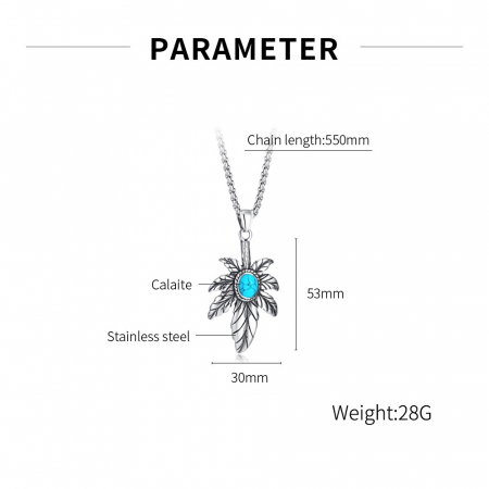 Colier inox frunza de canabis 70 cm [4]