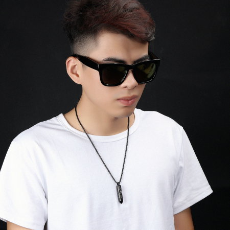 Colier inox glont cu rugaciune 55 cm [1]