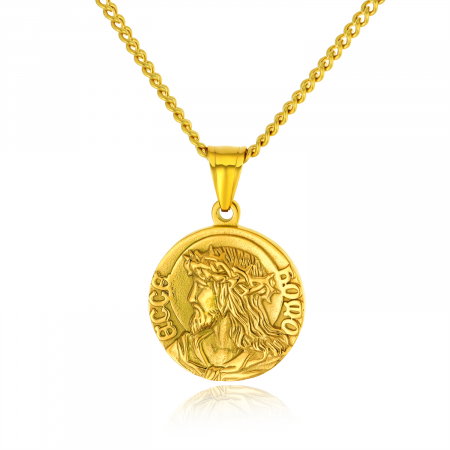 Colier inox Isus Hristos 63 cm