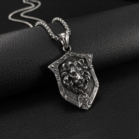 Colier inox Leu Regal din Oțel Inoxidabil – Simbol al Forței și Curajului [6]