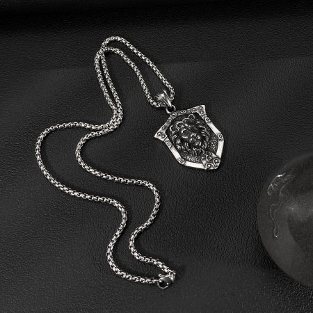 Colier inox Leu Regal din Oțel Inoxidabil – Simbol al Forței și Curajului [11]