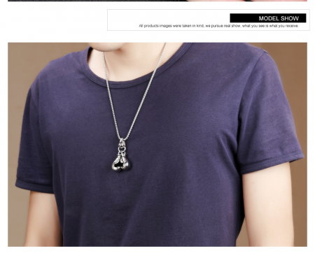 Colier inox manusi de box 55 cm [7]