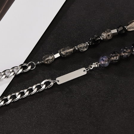 Colier inox mix cu pietre naturale [10]