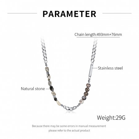 Colier inox mix cu pietre naturale [8]