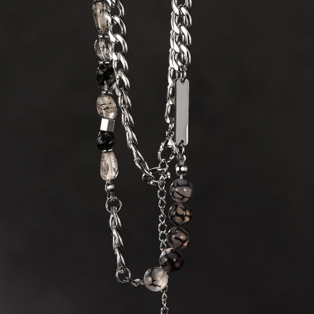 Colier inox mix cu pietre naturale [4]