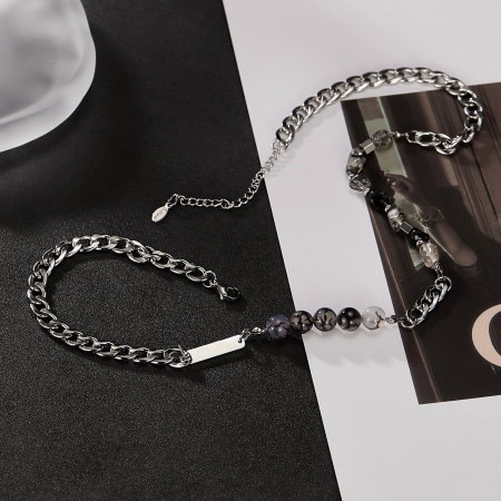 Colier inox mix cu pietre naturale [2]