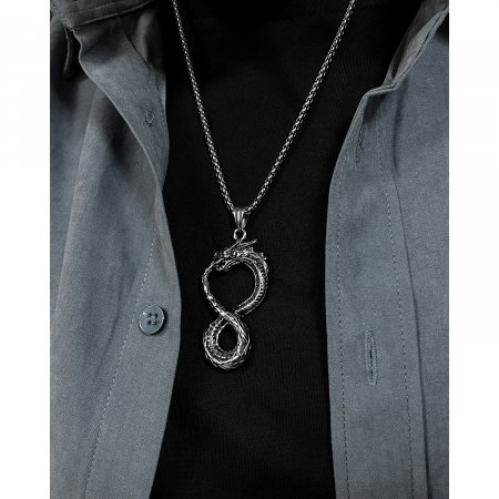 Colier inox Ouroboros 70 cm [6]