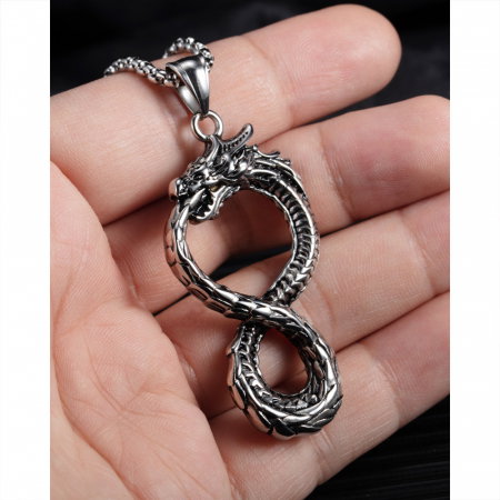 Colier inox Ouroboros 70 cm [3]