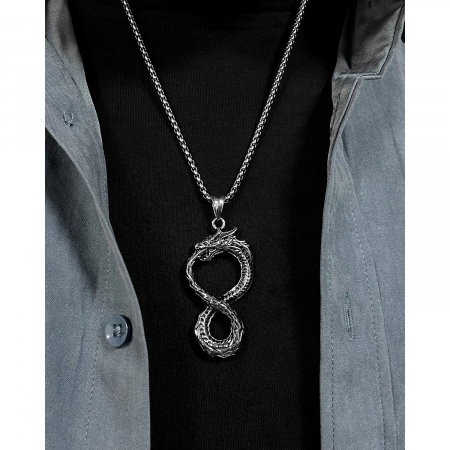Colier inox Ouroboros 70 cm [1]