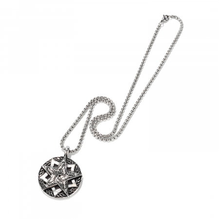 Colier inox pentagrama 55 cm [3]