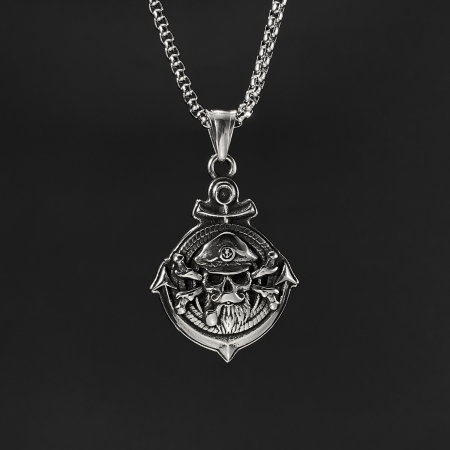 Colier inox Pirat cu Ancoră – Simbol al Libertății și Aventurii [10]