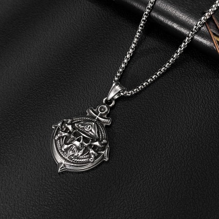 Colier inox Pirat cu Ancoră – Simbol al Libertății și Aventurii [13]