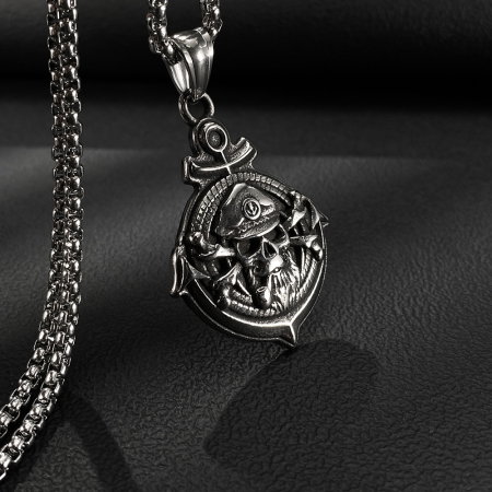 Colier inox Pirat cu Ancoră – Simbol al Libertății și Aventurii [4]