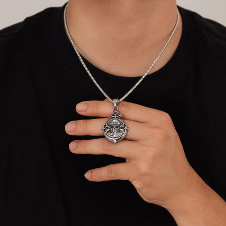 Colier inox Pirat cu Ancoră – Simbol al Libertății și Aventurii [1]