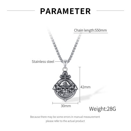 Colier inox Pirat cu Ancoră – Simbol al Libertății și Aventurii [8]