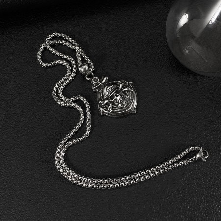 Colier inox Pirat cu Ancoră – Simbol al Libertății și Aventurii [11]